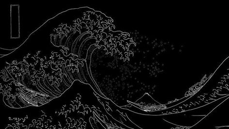 Good Pc Wallpapers, Great Wave Off Kanagawa Wallpaper Desktop, Widgetsmith Ideas Medium, Black Aesthetic Wallpaper Computer, Japanese Black Aesthetic, Pc Wallpaper Dark Aesthetic, Edgy Wallpaper Desktop, Abstract Wallpaper 1920x1080, Pc Wallpaper 2560x1440