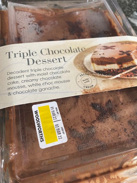 Triple Chocolate Dessert, Woolworths Food, Choc Mousse, Jameson Whiskey, Moist Chocolate Cake, Summer 2025, Friends Aesthetic, Triple Chocolate, Creamy Chocolate