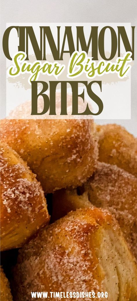 These cinnamon sugar biscuit bites are a quick and delicious treat. Soft, fluffy biscuit dough coated in a sweet cinnamon sugar mixture, then baked to golden perfection. Perfect for breakfast, snacks, or as a fun dessert, these bites are easy to make and full of flavor. Sweet Canned Biscuit Recipes, Cinnamon And Sugar Mixture Recipe, Dessert Recipes With Biscuits, Cinnamon Sugar Biscuit Bites, Dessert With Biscuits, Biscuit Breakfast Recipes, Biscuit Dessert Recipes, Cinnamon Sugar Snacks, Cinnamon Sugar Biscuits