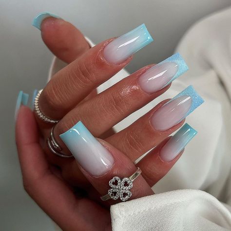 35 New Nail Ideas for 2023 to Inspire You Vacation Summer Nails, Light Blue Nail, Light Blue Nail Designs, Nail Designs For Summer, Light Blue Nails, Baby Blue Nails, Fancy Nails Designs, Basic Nails, Blue Nail Designs