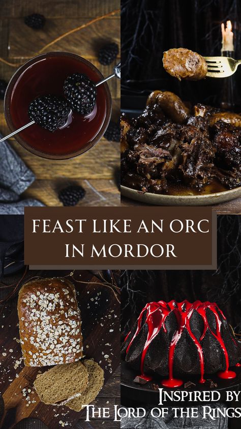 Medieval Snack Ideas, Hobbit Yuletide Feast, Lotr Inspired Food, Lord Of The Rings Snacks Food Ideas, D&d Snacks, D&d Recipes, D&d Food, Lotr Feast, Lord Of The Rings Food