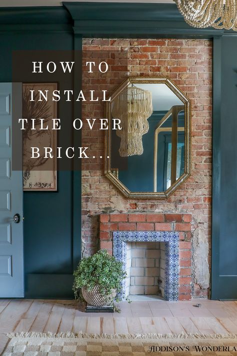 Tile And Brick Fireplace Ideas, Red Brick Inglenook Fireplace, Brick Over Tile Fireplace, Tile Under Fireplace, Two Tone Brick Fireplace, Electric Fireplace With Brick Surround, Tiling Over Brick Fireplace, Tile Brick Fireplace, Brick And Tile Fireplace