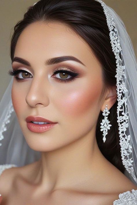 White Wedding Makeup, Winter Wedding Makeup, Glam Bride Makeup, Aveda Makeup, Beautiful Wedding Makeup, Wedding Makeup Ideas, Romantic Makeup, Wedding Makeup Tutorial, Glam Wedding Makeup