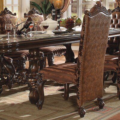 Formal Dining Room Sets, Traditional Dining, Casa Exterior, Solid Wood Dining Chairs, Acme Furniture, Upholstered Fabric, Kitchen & Dining Chairs, Side Chairs Dining, Formal Dining Room