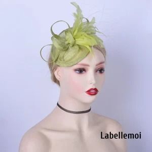 New Olive Green Fascinator Lime Green Sinamay Base Girl's Fascinator W/feathers,kentucky Derby Wedding Party Races Groom Bride Maids - Etsy Sweden Bride Maids, Kentucky Derby Wedding, Derby Wedding, Green Fascinator, Kentucky Derby, Fascinator, Lime Green, Kentucky, Derby