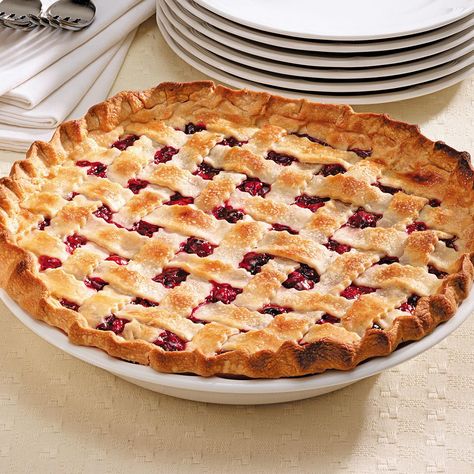 Favorite Cranberry Cherry Pie Recipe -The addition of cranberries in this pie is a great way to dress up canned cherry pie filling—the two flavors really compliment each other. —Rita Krajcir, West Allis, Wisconsin Cranberry Cherry Pie, Canned Cherry Pie Filling, Canned Cherry Pie, West Allis Wisconsin, Cranberry Pie Recipes, Cranberry Dessert, Cherry Pie Recipe, Cranberry Pie, Canning Cherry Pie Filling