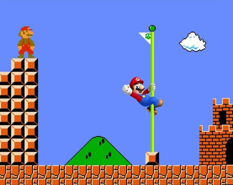 Mario and Mario | 16 Video Game Characters Posing With The Old Versions Of Themselves Sport Graphics, Platform Games, Mushroom Kingdom, Nintendo Sega, Double Vision, Gaming Art, Mario Nintendo, Retro Video, Super Mario Brothers