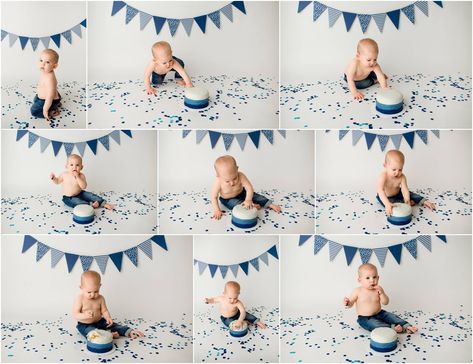 simple boy cake smash Simple 1st Birthday Party Boy Theme, Simple Boy Cake Smash, Baby Boy Smash Cake Pictures, Boys Cake Smash Photoshoot, Summer Cake Smash Boy, 1 Year Cake Smash Boy, Boy Cake Smash Photos, First Birthday Boy Photoshoot Indoor, Simple Smash Cake Boy