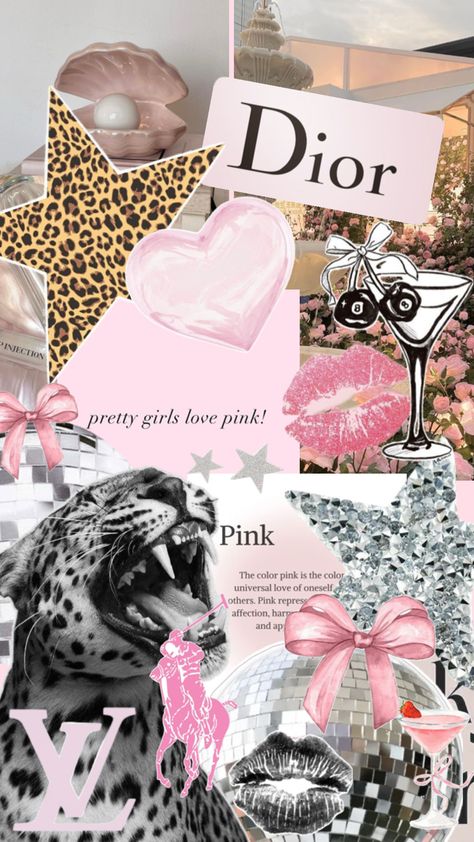 Dior Ipad Wallpaper, Pink Iphone Asthetics, Tumblr Girly Aesthetic Wallpaper, Y2k Widgets Pink, Poster Astethic, Collage Wallpaper Pink, Juicy Couture Wallpaper, Wallpaper Iphone Cute Girly, Pink Shuffle