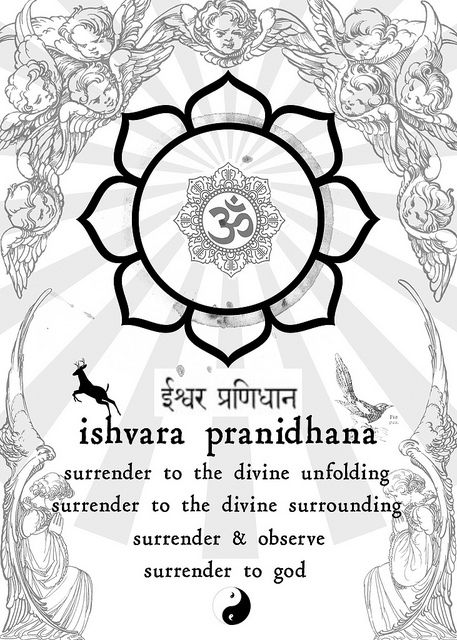 Ishvara Pranidhana. The sanskrit version will be in my next tattoo :-) Yamas And Niyamas, Sanskrit Symbols, 8 Limbs Of Yoga, Om Sign, Sri Sri Ravi Shankar, Hindi Calligraphy, Sanskrit Tattoo, Yoga Tattoos, Arte Yoga