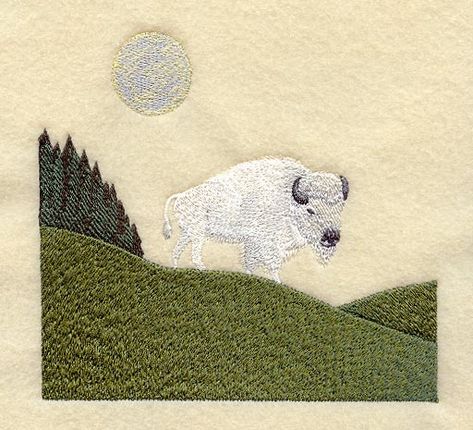 White Buffalo Quilt Block - Lg design (B3233) from www.Emblibrary.com Buffalo Quilt, Make A Quilt, Animal Categories, Freestanding Lace Embroidery, Native American Design, Holiday Flower, Dog Shop, Quilt Design, Baby Projects