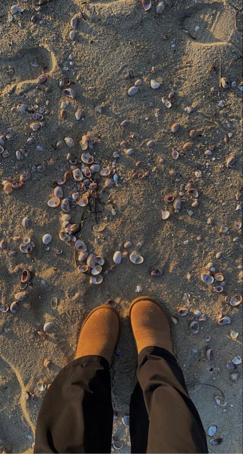 Uggs On The Beach, Beach At Winter Aesthetic, Winter Beach Picnic, Virginia Beach Winter, Florida Cocoa Beach, Winter Beach, Beach Day, Fall Winter, How To Wear