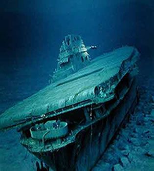 USS Yorktown ship interior | USS Yorktown (CV-5) at the bottom, more than three miles down ... Uss Yorktown, Ship Wrecks, Old Ship, German Submarines, Us Navy Ships, Aircraft Carriers, Abandoned Ships, Ghost Ship, Naval History