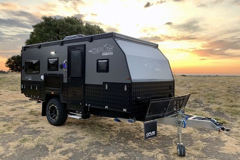 The OPUS OP15 Hybrid Caravan Brings It All With You | Man of Many Small Pickup Trucks, Diy Camper Trailer, Expedition Trailer, Adventure Trailers, Off Road Camping, Off Road Camper Trailer, Overland Trailer, Hors Route, Off Road Trailer