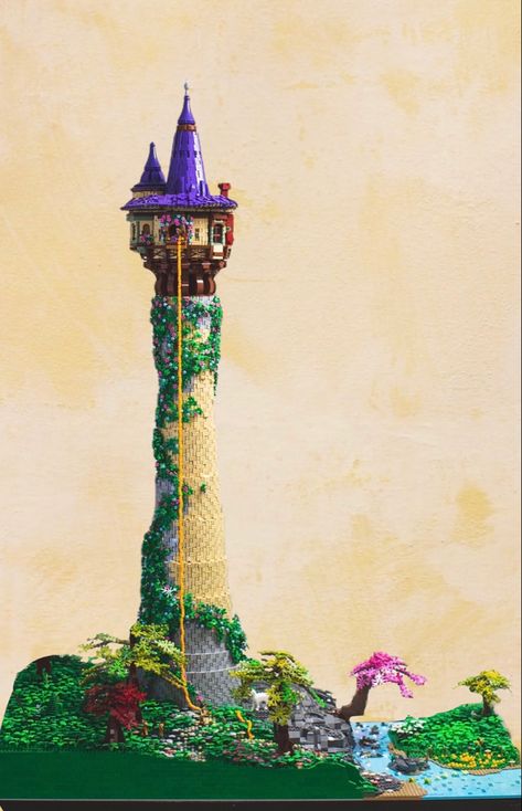 Tangled Tower Minecraft, Rapunzel Tower Minecraft, Rapunzel Minecraft, Lego Tower, Rapunzel Castle, Tangled Tower, Tangled Stuff, Disney Lego, Rapunzel Tower