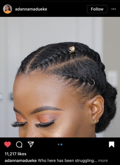 Twists Into A Bun, Twist Updo Natural Hair, Flat Twist Updo Natural Hair, Corn Roll Hair Styles, Updo Cabello Natural, Updo Natural Hair, Natural Hair Bun, Flat Twists, Flat Twist Hairstyles