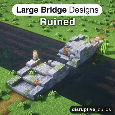 Minecraft Build Gallery🖼️ on Instagram: “💬Cool! Check out this 4 different Bridge Designs!🌉 ------------------------------------ This awesome build was made by ➡️…” Disruptive Builds, Minecraft Building Designs, Minecraft Idea, Minecraft Interior, Minecraft Interior Design, Minecraft Farm, Minecraft Cottage, Minecraft Medieval, Cute Minecraft Houses