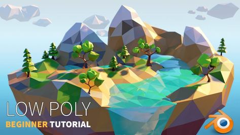 Low Poly Island - Beginner Blender 2.8 Tutorial Blender Ideas, 3d Modeling Tutorial, Poly Art, Low Poly Games, Mini Blender, Blender Tutorial, Low Poly Art, Sculpture Ideas, 3d Tutorial