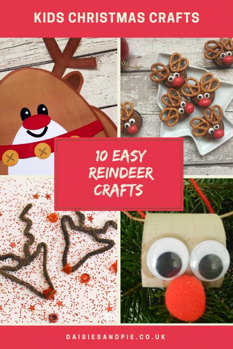 Reindeer Crafts For Kids, Christmas Reindeer Craft, Kunst For Barn, Science Christmas, Rudolph Crafts, Reindeer Crafts, Ren Geyiği, Reindeer Handprint, Christmas Sensory