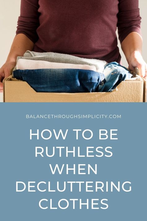 Decluttering clothes is so much more than getting rid of a few shirts you don’t like. Here are some tips on how to be ruthless when decluttering clothes so you can create space, fun and flexibility with your wardrobe. #declutteringtips #declutterclothes #minimalistwardrobe #capsulewardrobe #declutter How To Get Rid Of Old Clothes, How To Get Rid Of Clothes, Minimize Clothes, Decluttering Clothes, Playroom Organisation, Get Rid Of Clothes, Be Ruthless, Simple Living Lifestyle, Decluttering Inspiration