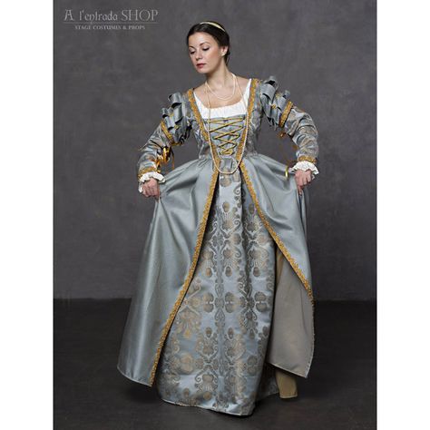 16th Century Fashion, Lucrezia Borgia, Medieval Gown, Italian Dress, Medieval Clothing, Medieval Dress, Historical Dresses, Fantasy Fashion, Historical Clothing