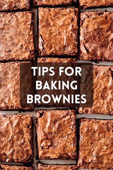 Brownie Baking Tips, Brownie Tips And Tricks, Brownie Tips, Peanut Butter Chip Brownies, Cooking Charts, Milk Chocolate Brownies, Baking Brownies, Cookie Tips, Brownies From Scratch