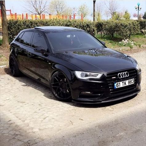 Audi A3 Black, Audi A3 2016, Audi Interior, Audi A3 8p, Rich Cars, Black Audi, Audi A3 Quattro, First Cars, Audi A3 Sportback