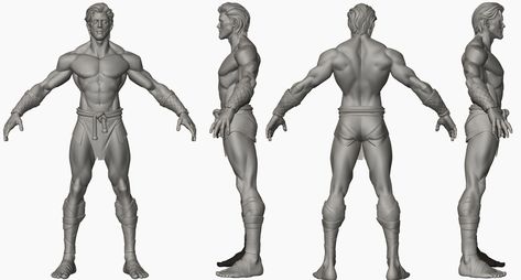 Anatomy Reference Male, Oni Character Design Male, Character Reference Sheet, Cartoon Body, Model Sheet, 3d Tutorial, Character Reference, Anatomy Reference, Character Design Male