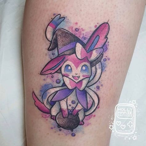 Eevee Tattoo, Sarah Tattoo, Pokemon Sleeves, Pikachu Tattoo, Holly Marie, Pokemon Tattoo, Cute Little Tattoos, Gaming Tattoo, Tatuaje A Color