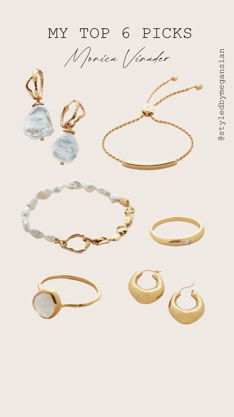 Gold jewellery, rings, bracelets, earrings, pearl jewellery, timeless jewellery Monica Vinader, Friday Sale, Black Friday Sale, Black Friday, Mood Board, Pendant, Pins, Black