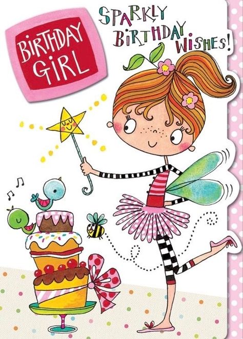 Birthday Wishes Girl, Birthday Wishes For Kids, Birthday Girl Quotes, Birthday Greetings Friend, Birthday Illustration, Happy Birthday Pictures, Envelope Art, Fairy Birthday, Happy Birthday Messages