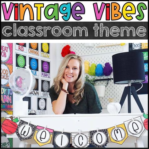 Drawing inspiration from the classroom classics, this bright classroom decor gives you everything you need to turn your classroom into a home away from home! Vibes Classroom, Vintage Classroom Decor, Bright Classroom Decor, Bright Classroom, Kindergarten Classroom Decor, Elementary Classroom Decor, Classroom Calendar, Homeschool Classroom, 2nd Grade Classroom