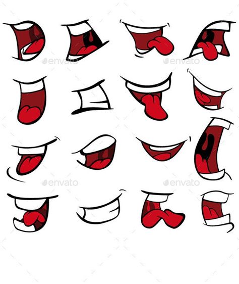 Character Turnaround Sheet Template, Cartoon Faces Expressions, Cartoon Mouths, Alfabet Font, Cartoon Expression, Mouth Drawing, Drawing Cartoon Faces, Cartoon Eyes, Doodle Art Drawing