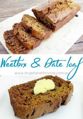 Weetbix and Date Loaf Wheatbix Recipes, Weetbix Recipes, Aussie Breakfast, Date Loaf, Hummus Recipes, Egg Substitute, Breakfast Biscuits, Loaf Cakes, Homemade Hummus