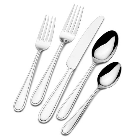 Westfield Frost 20 Piece Flatware Set, Service for 4 – Pfaltzgraff The Heart Knows, Blue Dinnerware Sets, Set Of Plates, White Wine Glasses, Smart Casual Style, Stainless Steel Dishwasher, Salad Fork, Stainless Steel Flatware, Crystal Vase