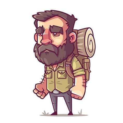 Vector Inspiration on Instagram: “Follow @vectordaily_ . . Vector by @evgpoluxa . . . . . .  #flatdesign#characterdesign#characterart #character#illustration#illustrator…” Vector Illustration People, Beard Drawing, Vector Illustration Character, Viking Character, Daily Cartoon, Vector Character Design, Art Sketches Doodles, Illustration Techniques, Man Illustration