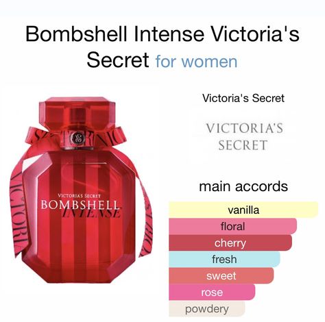 Bombshell Intense Perfume, Victoria Secret Bombshell, Perfume Genius, Beauty Hacks Lips, Victoria's Secret Bombshell, Red Peony, Fragrances Perfume Woman, Victoria Secret Fragrances, Perfume Collection Fragrance