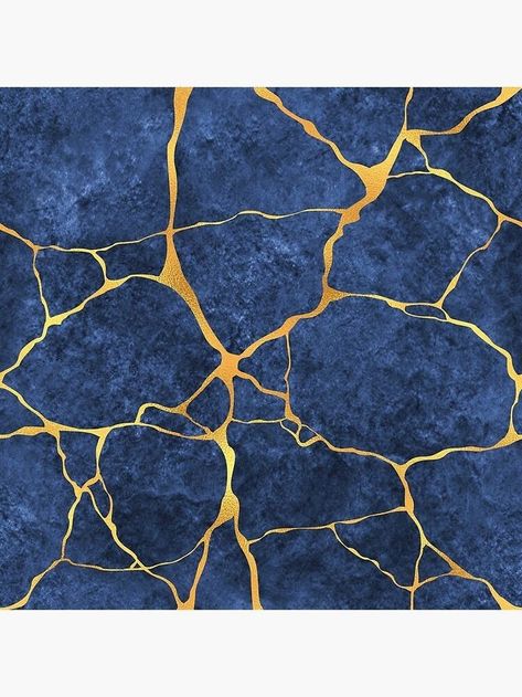 Kintsugi Pattern, Kintsugi Aesthetic, Kintsugi Tattoo, Blue Stone Floors, Kintsugi Art, Stone Floor, Art Appliqué, Textile Texture, Stone Flooring