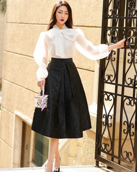 Office Attire Women, Fancy Shirt, Bow Tie Blouse, First Generation, Stylish Work Outfits, Tie Neck Blouse, Fashion Attire, Stylish Clothes For Women, Stylish Dress Designs