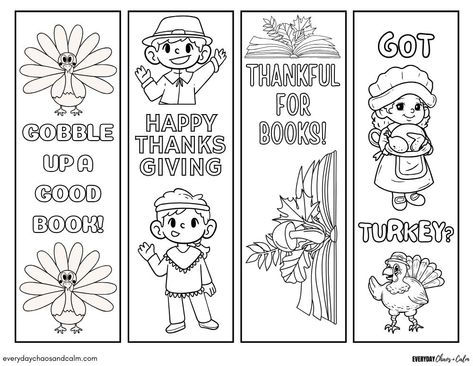 16 Free Printable Thanksgiving Bookmarks (PDF Download) Thanksgiving Bookmarks Free Printable, Free Coloring Bookmarks, Free Printable Bookmarks To Color, Thanksgiving Free Printables, Thanksgiving School Party, Thanksgiving Bookmarks, Thanksgiving Writing Activity, Bookmarks For Kids, Free Printable Thanksgiving