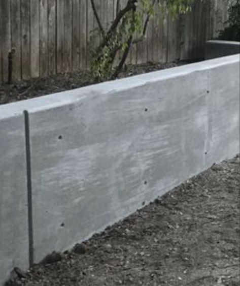 Retaining Wall Stone, Retaining Wall Fence, Concrete Retaining Wall, Front Path, Concrete Retaining Walls, Concrete Walls, Concrete Fence, Decking Material, Pool Fence