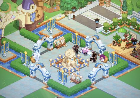 Cookie Run Kingdom Layout Azure, Crk Designs, Cookie Run Kingdom Layout, Crk Ideas, Crk Layout, Kingdom Layout, Kingdom Ideas, Cookierun Kingdom, Cookie Kingdom