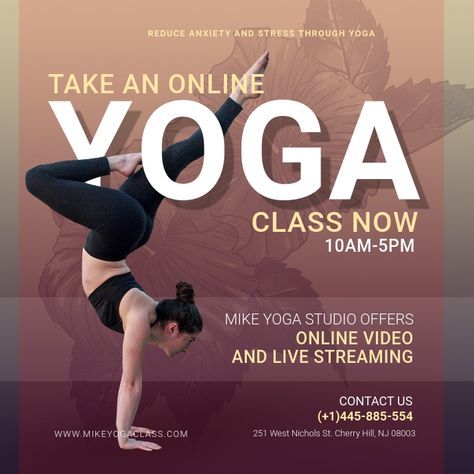 Yoga Advertising Ideas, Yoga Advertising, Yoga Poster Design, Yoga Marketing, Fitness Flyer, Class Poster, Yoga Business, Yoga Online, Yoga Poster