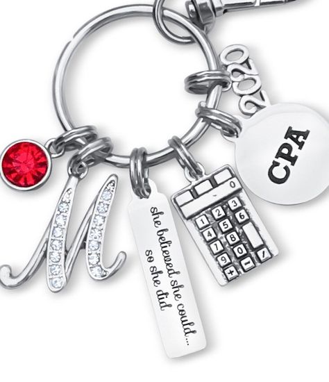 Gifts For Accountants Ideas, New Mommy Gifts, Personalized Retirement Gifts, Bar Keychain, Accountant Gifts, Certified Public Accountant, Keychain Gifts, Retirement Gifts For Women, Mommy Gift