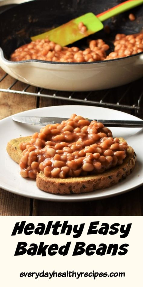 Healthy Baked Beans Recipe, Healthy Baked Beans, Low Sugar Baking, Simple Baked Beans Recipe, Easy Baked Beans, Baked Beans Recipe, Homemade Baked Beans, Healthy Eating Meal Plan, Baked Bean Recipes