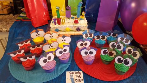 Storybots Birthday Storybots Birthday Party Ideas, Story Bots Birthday Party, Storybots Birthday Party, 4th Birthday Party For Boys, Story Bots, Robot Birthday Party, Second Birthday Ideas, Toddler Birthday Party, Granddaughter Birthday