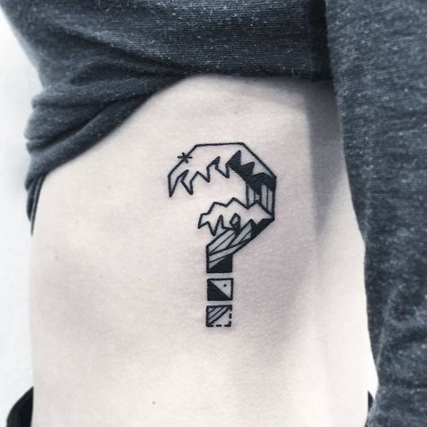 Question Mark Tattoo by Greemtattoo