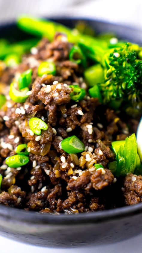 Ground Beef Bulgogi | Easy, Keto, Low-Carb - A Girl Called Adri Ground Beef Bulgogi, Ground Beef Keto Recipes, Dinner Recipes Healthy Low Carb, Low Fat Low Carb, Low Carb Low Fat Recipes, Keto Beef Recipes, Keto Recipes Ketogenic, Bulgogi Beef, No Carb Recipes