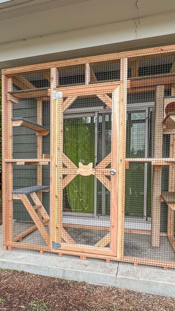 Catio Ideas Porch, Catio Plans How To Build, Cat Condo Outdoor, Catio Indoor, Catios Ideas For Cats, Catio Ideas Cat, Cat Shed, Catio Enclosure, Cat House Design