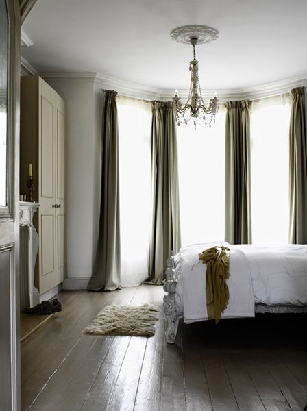 Q about how to get the perfect drapes Floor Curtains, Bay Window Curtains, Wild Goose, Modern Country Style, Edwardian House, Long Curtains, Bedroom Windows, Modern Country, Style At Home